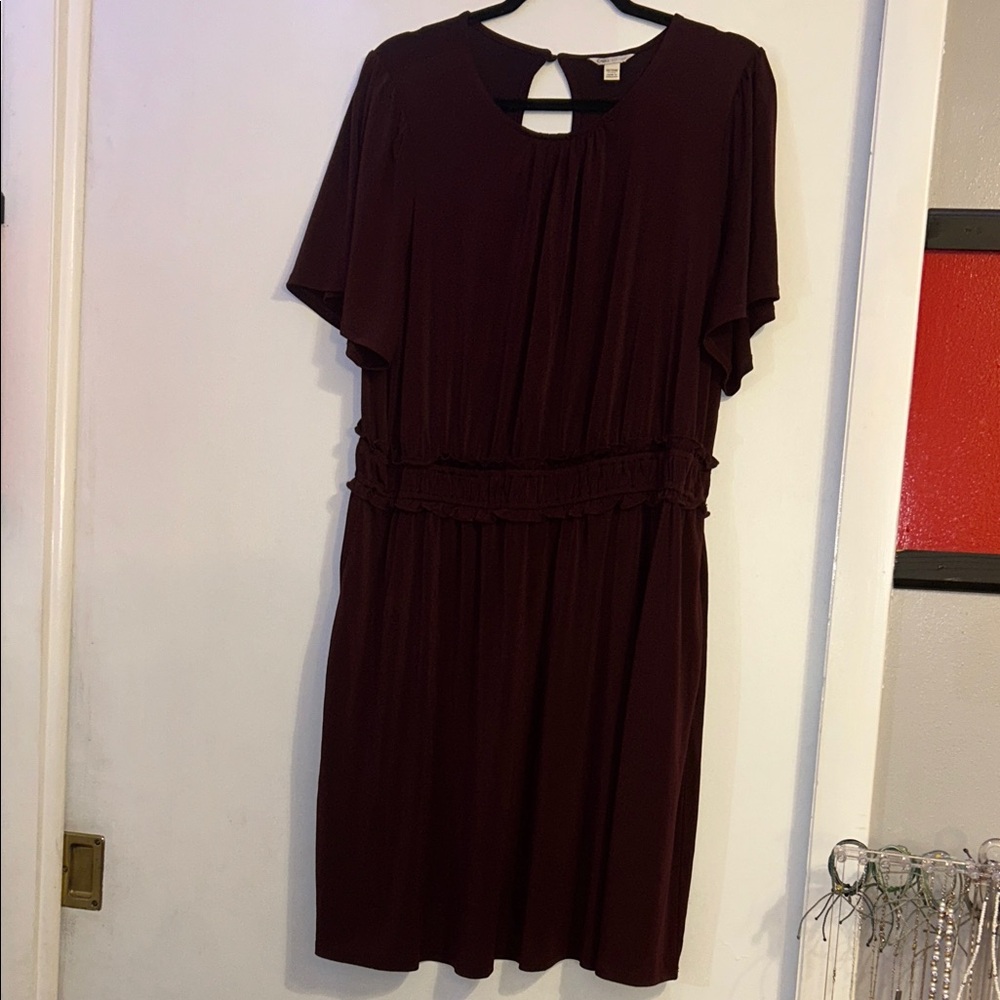 Cato Deep Burgundy Midi Dress